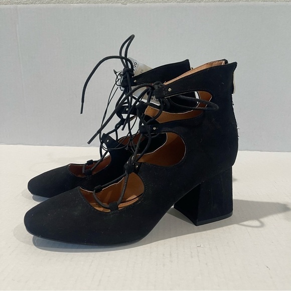 Women’s H&M Court Lace Faix Suede Wedge Sandals Size 7 US! - Picture 4 of 9